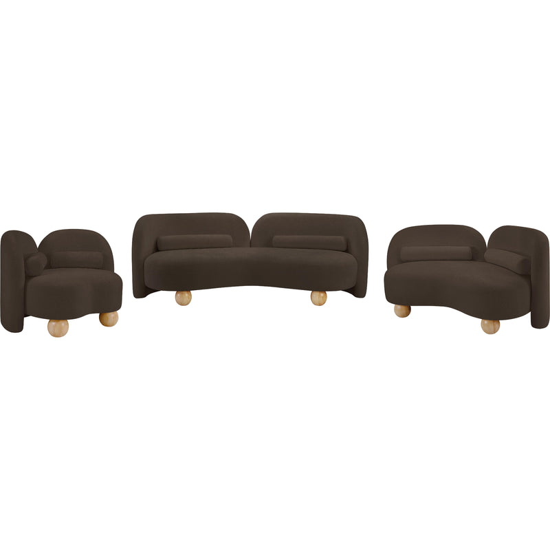 Meridian Daphne Brown Chenille Fabric Chair IMAGE 12