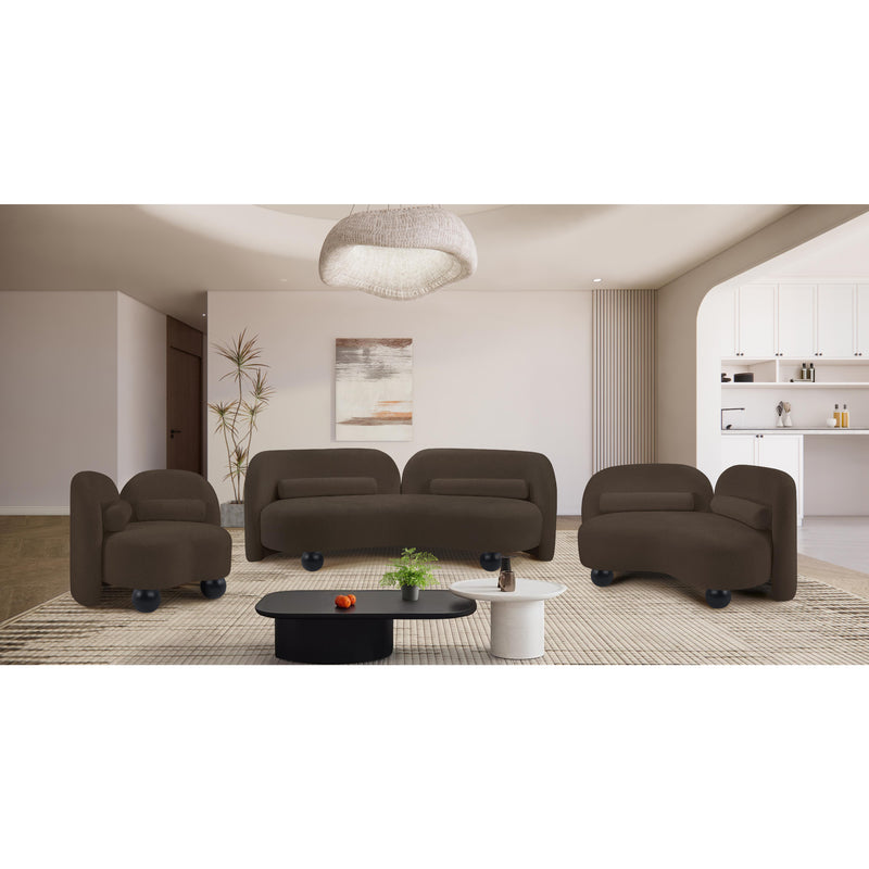 Meridian Daphne Brown Chenille Fabric Chair IMAGE 16