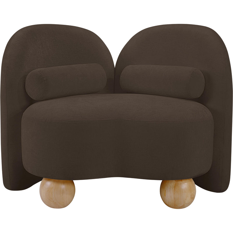 Meridian Daphne Brown Chenille Fabric Chair IMAGE 5