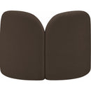 Meridian Daphne Brown Chenille Fabric Chair IMAGE 7