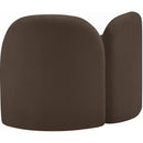 Meridian Daphne Brown Chenille Fabric Chair IMAGE 8