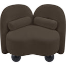 Meridian Daphne Brown Chenille Fabric Chair IMAGE 9