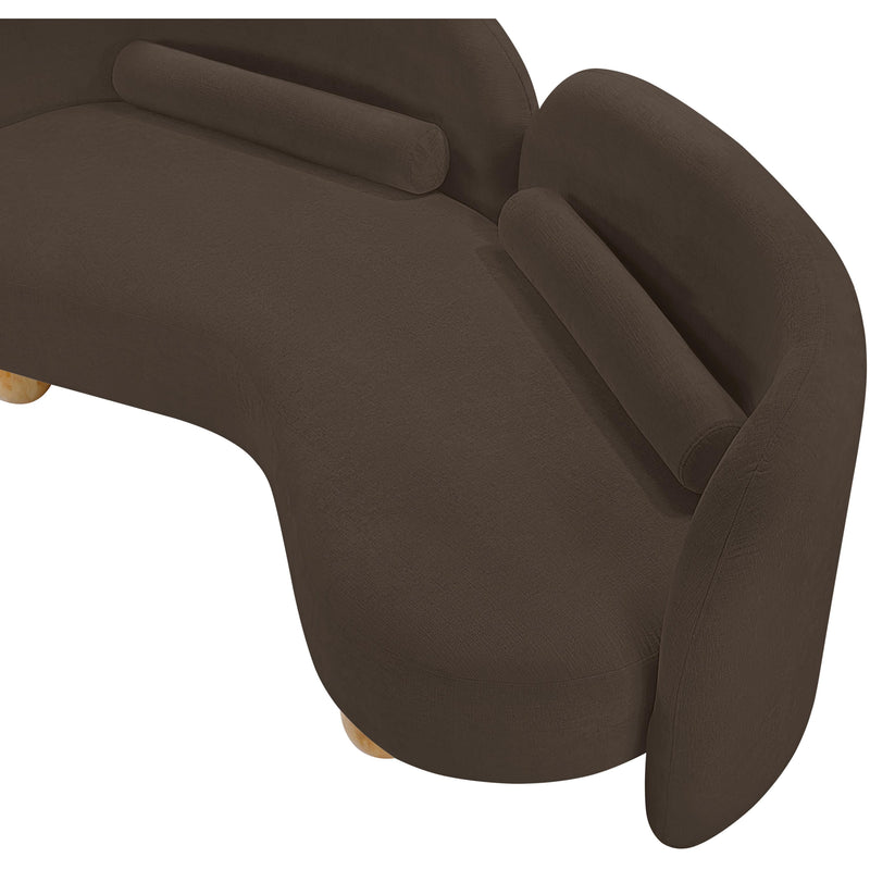 Meridian Daphne Brown Chenille Fabric Loveseat IMAGE 17