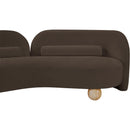 Meridian Daphne Brown Chenille Fabric Loveseat IMAGE 19