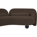 Meridian Daphne Brown Chenille Fabric Loveseat IMAGE 20