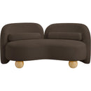 Meridian Daphne Brown Chenille Fabric Loveseat IMAGE 5