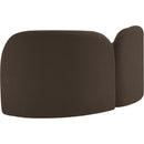 Meridian Daphne Brown Chenille Fabric Loveseat IMAGE 8