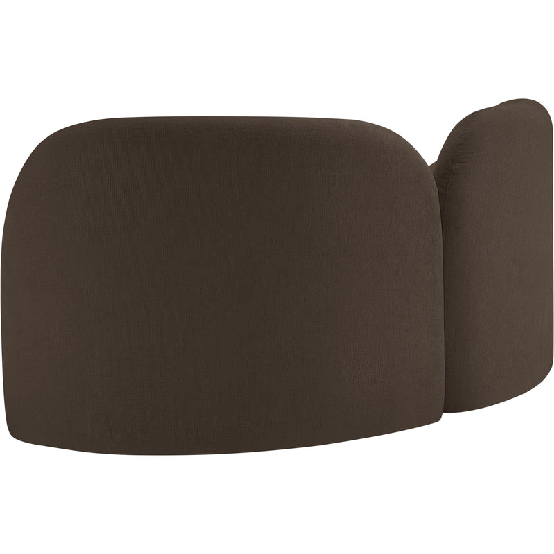 Meridian Daphne Brown Chenille Fabric Loveseat IMAGE 8