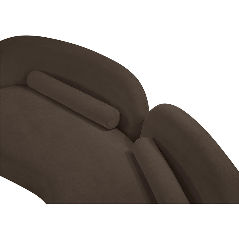 Meridian Daphne Brown Chenille Fabric Sofa IMAGE 17