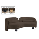 Meridian Daphne Brown Chenille Fabric Sofa IMAGE 2