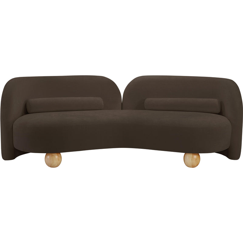 Meridian Daphne Brown Chenille Fabric Sofa IMAGE 5