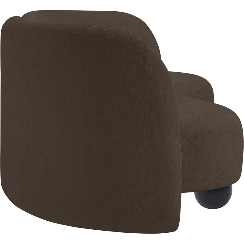 Meridian Daphne Brown Chenille Fabric Sofa IMAGE 6