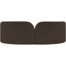 Meridian Daphne Brown Chenille Fabric Sofa IMAGE 7