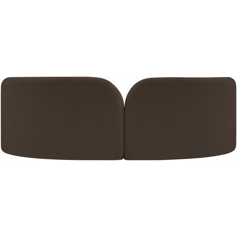 Meridian Daphne Brown Chenille Fabric Sofa IMAGE 7