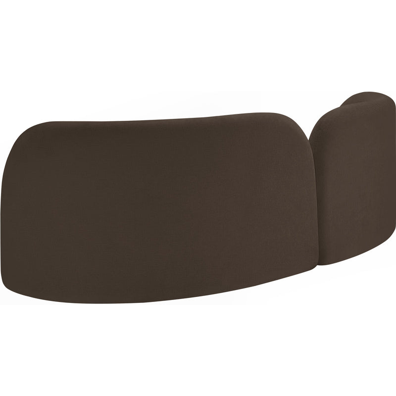 Meridian Daphne Brown Chenille Fabric Sofa IMAGE 8