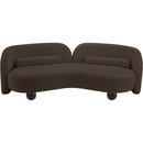 Meridian Daphne Brown Chenille Fabric Sofa IMAGE 9