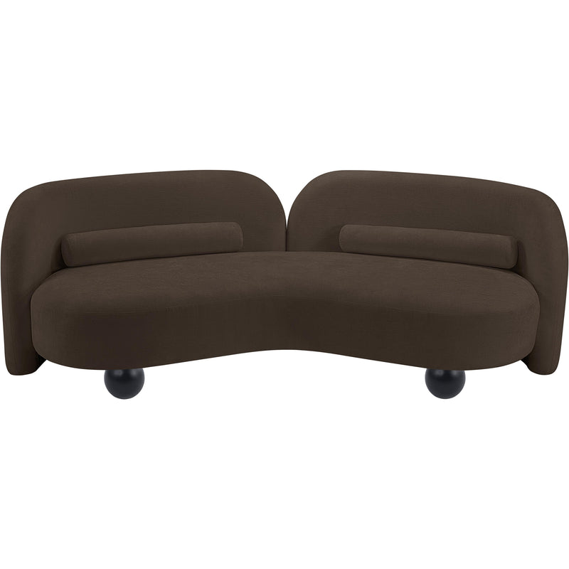 Meridian Daphne Brown Chenille Fabric Sofa IMAGE 9