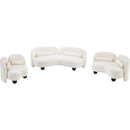 Meridian Daphne Cream Chenille Fabric Chair IMAGE 20