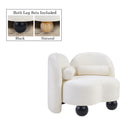 Meridian Daphne Cream Chenille Fabric Chair IMAGE 2