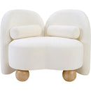Meridian Daphne Cream Chenille Fabric Chair IMAGE 5