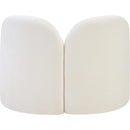 Meridian Daphne Cream Chenille Fabric Chair IMAGE 7