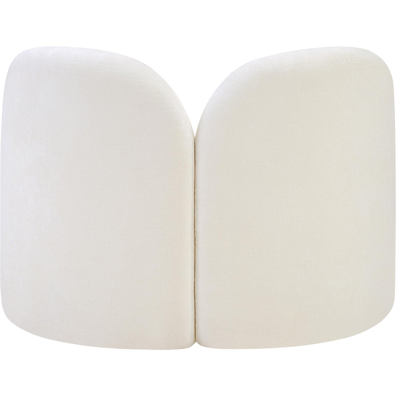 Meridian Daphne Cream Chenille Fabric Chair IMAGE 7