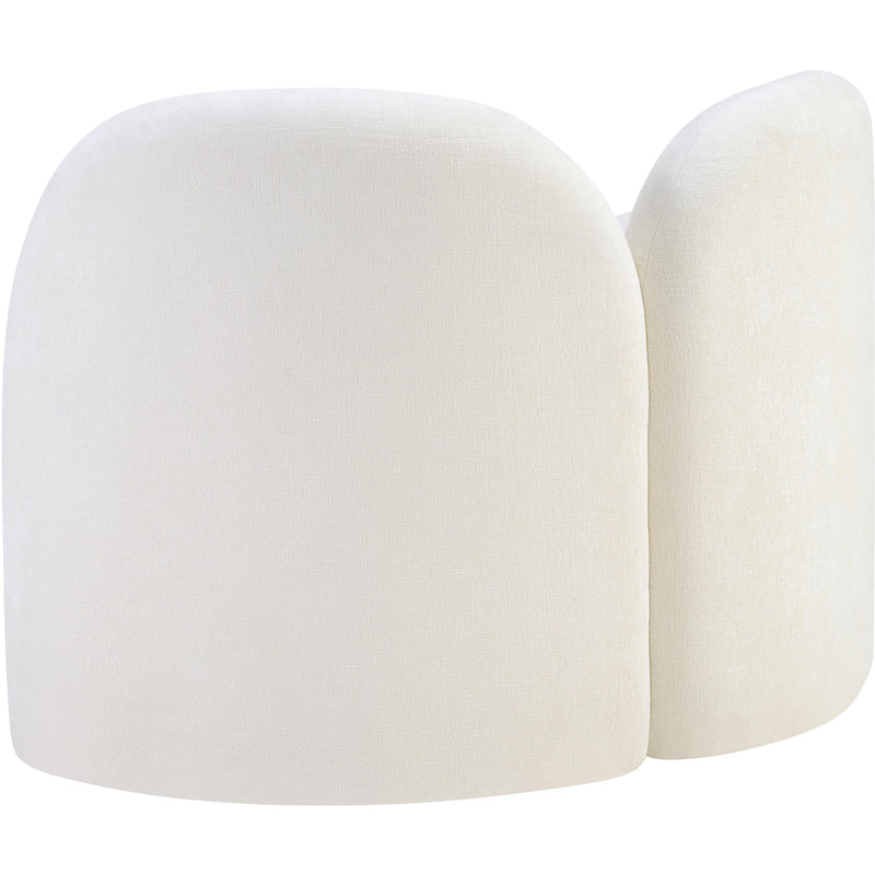 Meridian Daphne Cream Chenille Fabric Chair IMAGE 8