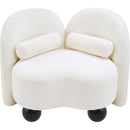 Meridian Daphne Cream Chenille Fabric Chair IMAGE 9