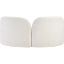 Meridian Daphne Cream Chenille Fabric Loveseat IMAGE 7