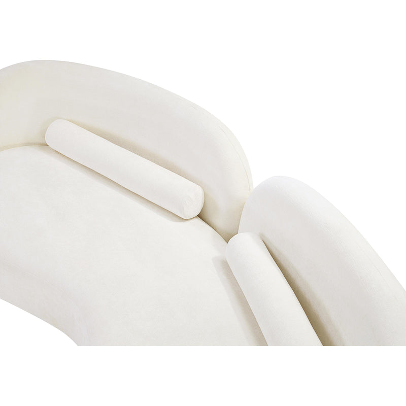 Meridian Daphne Cream Chenille Fabric Sofa IMAGE 17