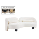 Meridian Daphne Cream Chenille Fabric Sofa IMAGE 2