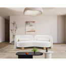 Meridian Daphne Cream Chenille Fabric Sofa IMAGE 3