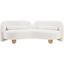Meridian Daphne Cream Chenille Fabric Sofa IMAGE 5