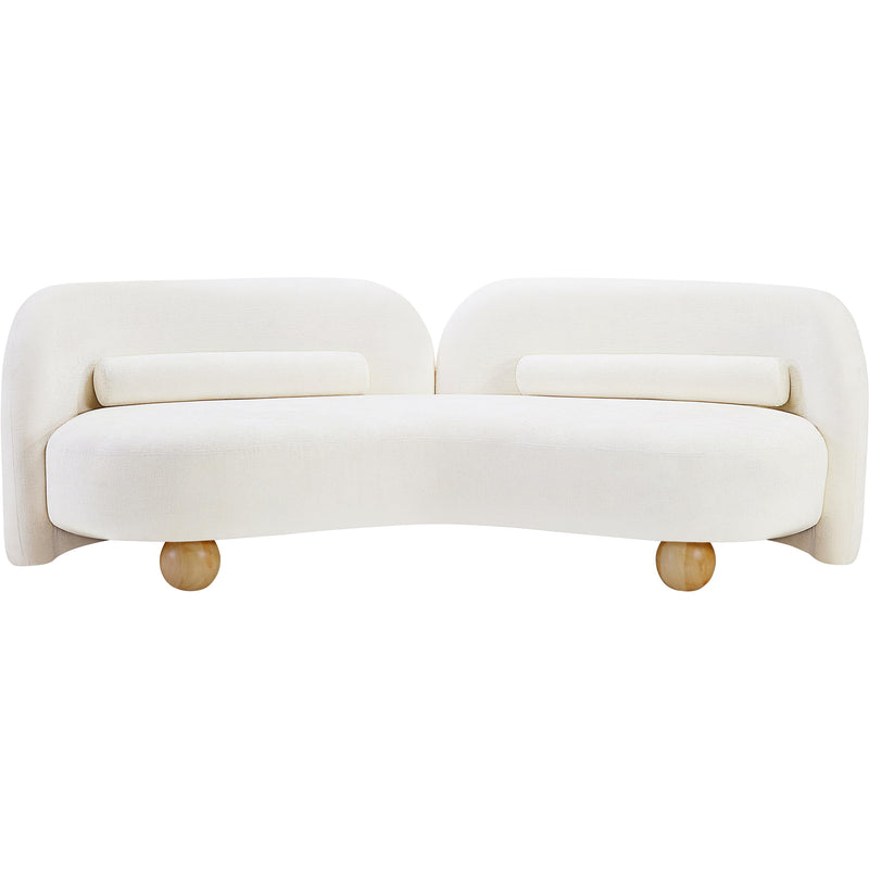 Meridian Daphne Cream Chenille Fabric Sofa IMAGE 5