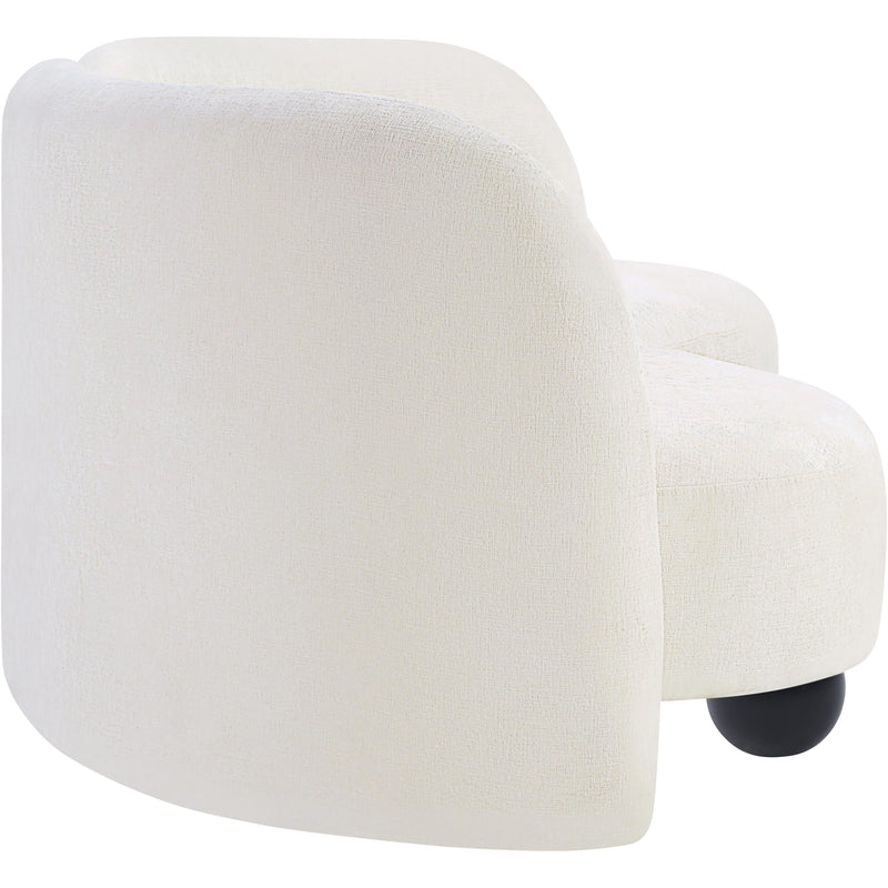 Meridian Daphne Cream Chenille Fabric Sofa IMAGE 6