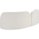 Meridian Daphne Cream Chenille Fabric Sofa IMAGE 8