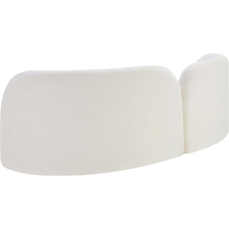 Meridian Daphne Cream Chenille Fabric Sofa IMAGE 8