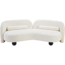 Meridian Daphne Cream Chenille Fabric Sofa IMAGE 9