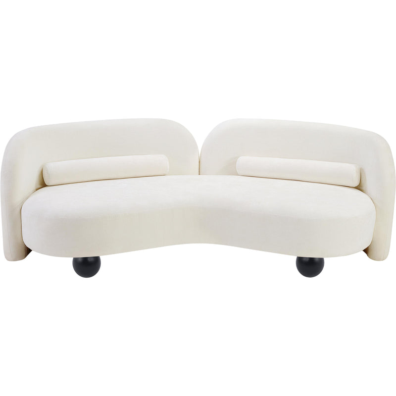 Meridian Daphne Cream Chenille Fabric Sofa IMAGE 9