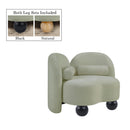 Meridian Daphne Mint Chenille Fabric Chair IMAGE 2