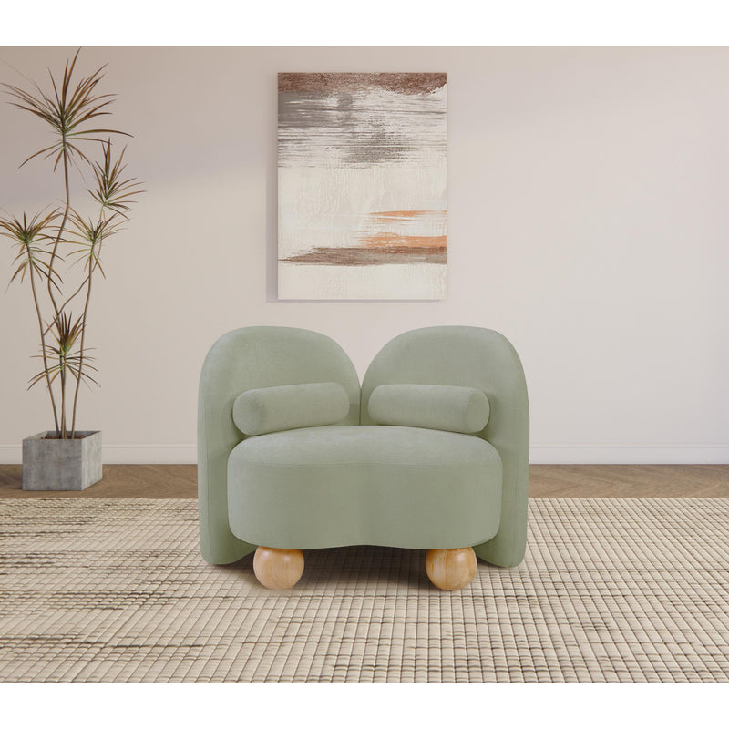 Meridian Daphne Mint Chenille Fabric Chair IMAGE 3