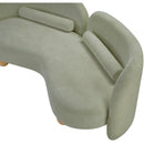 Meridian Daphne Mint Chenille Fabric Loveseat IMAGE 17