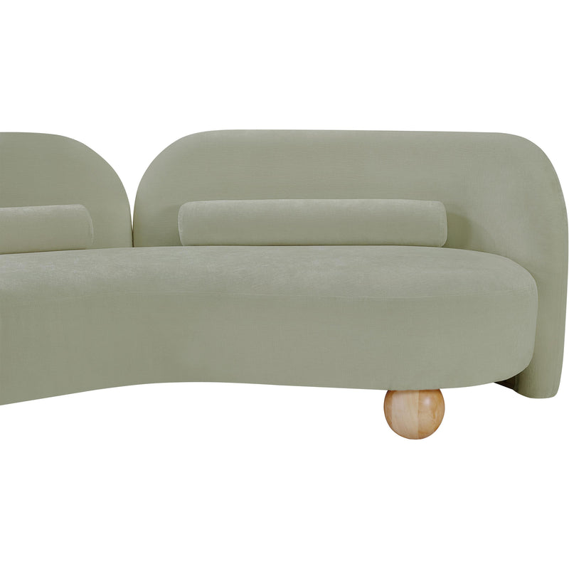 Meridian Daphne Mint Chenille Fabric Loveseat IMAGE 19