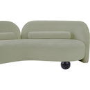 Meridian Daphne Mint Chenille Fabric Loveseat IMAGE 20