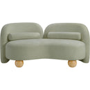 Meridian Daphne Mint Chenille Fabric Loveseat IMAGE 5