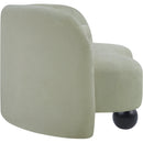 Meridian Daphne Mint Chenille Fabric Loveseat IMAGE 6