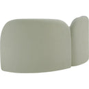 Meridian Daphne Mint Chenille Fabric Loveseat IMAGE 8