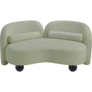 Meridian Daphne Mint Chenille Fabric Loveseat IMAGE 9