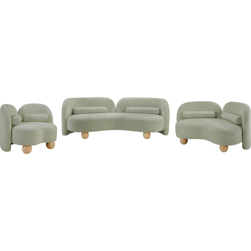 Meridian Daphne Mint Chenille Fabric Sofa IMAGE 12