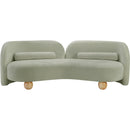 Meridian Daphne Mint Chenille Fabric Sofa IMAGE 5